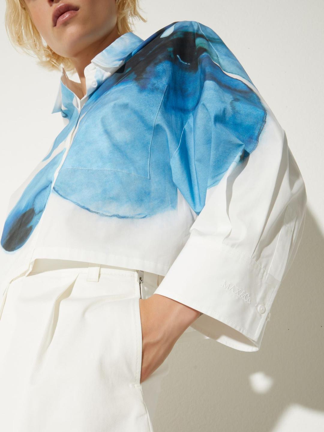 Camicia cropped in popeline | Max&Co Camicia cropped in popeline - vista alternativa - 1 | Max&Co