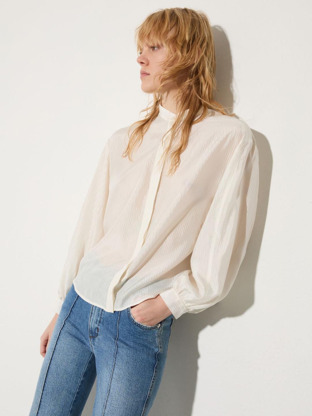 Camicia con texture a righe | Max&Co Camicia con texture a righe - vista alternativa - 0 | Max&Co