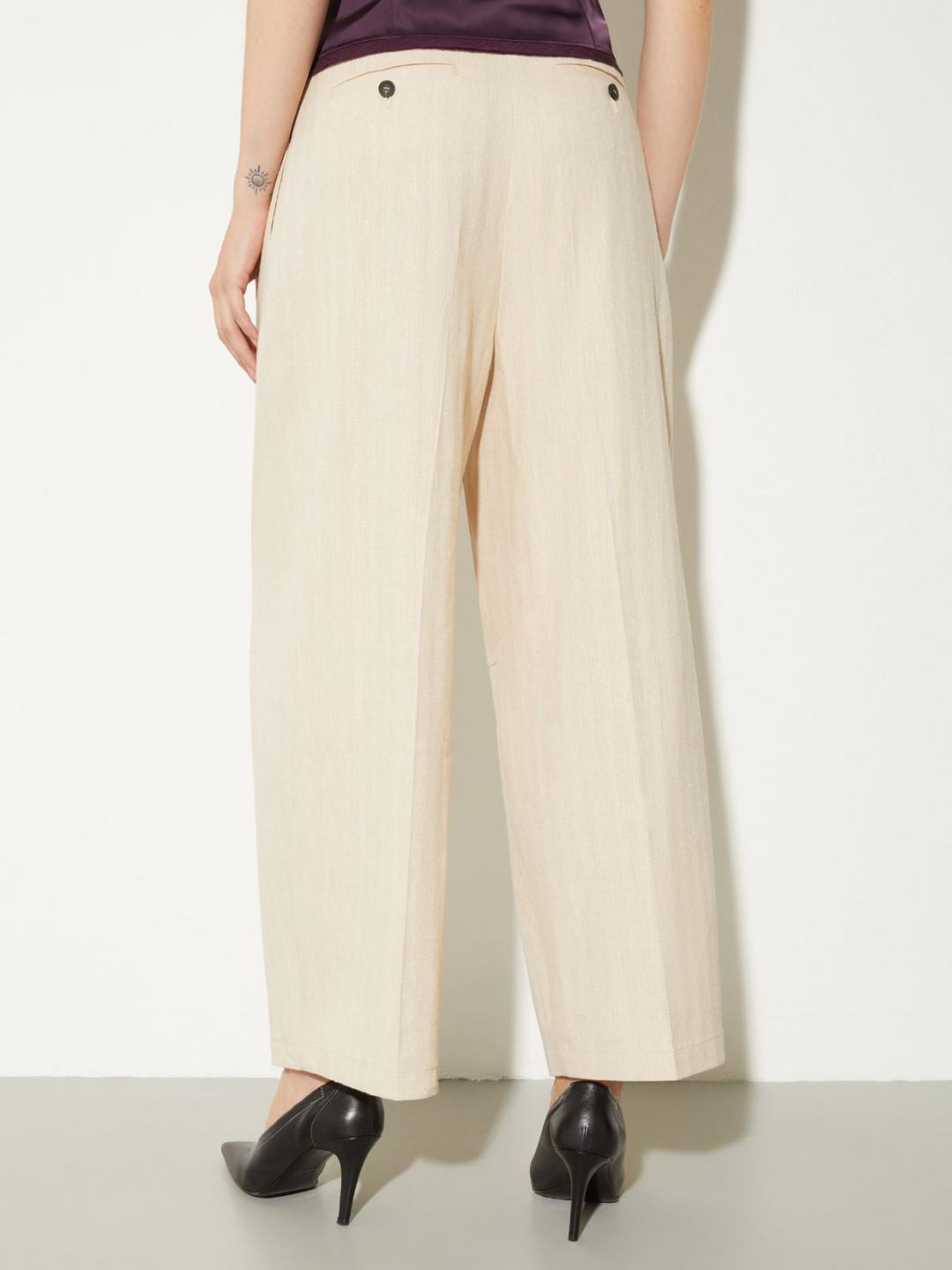 Pantaloni ampi in lino e cotone | Max&Co Pantaloni ampi in lino e cotone - vista alternativa - 19 | Max&Co