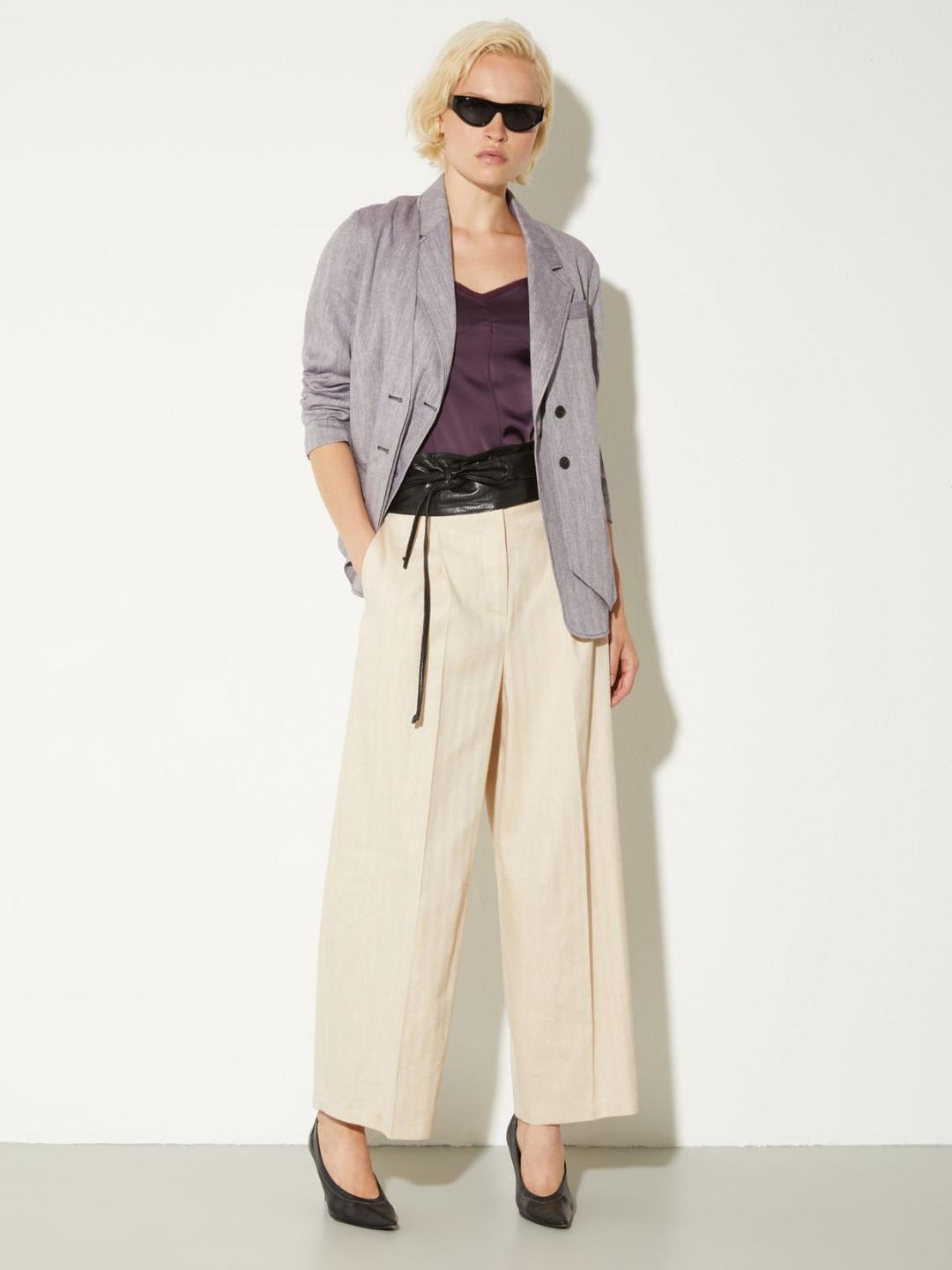 Pantaloni ampi in lino e cotone | Max&Co Pantaloni ampi in lino e cotone - vista alternativa - 19 | Max&Co