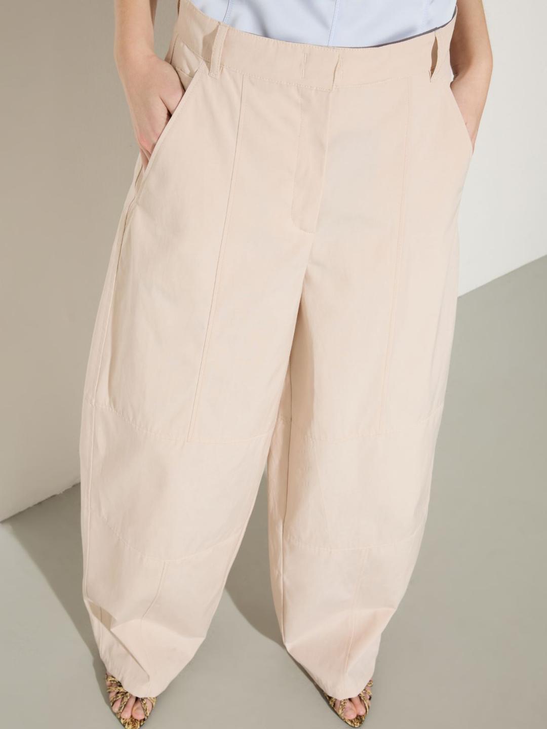 Pantaloni barrel leg in ottoman | Max&Co Pantaloni barrel leg in ottoman - vista alternativa - 13 | Max&Co