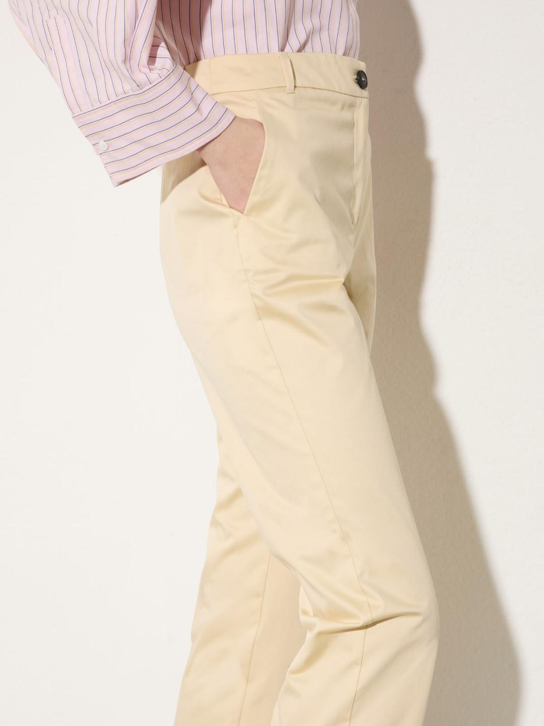 Pantaloni slim in raso di cotone | Max&Co Pantaloni slim in raso di cotone - vista alternativa - 8 | Max&Co