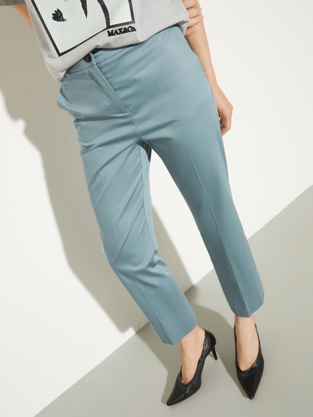 Pantaloni slim in raso di cotone | Max&Co Pantaloni slim in raso di cotone - vista alternativa - 5 | Max&Co