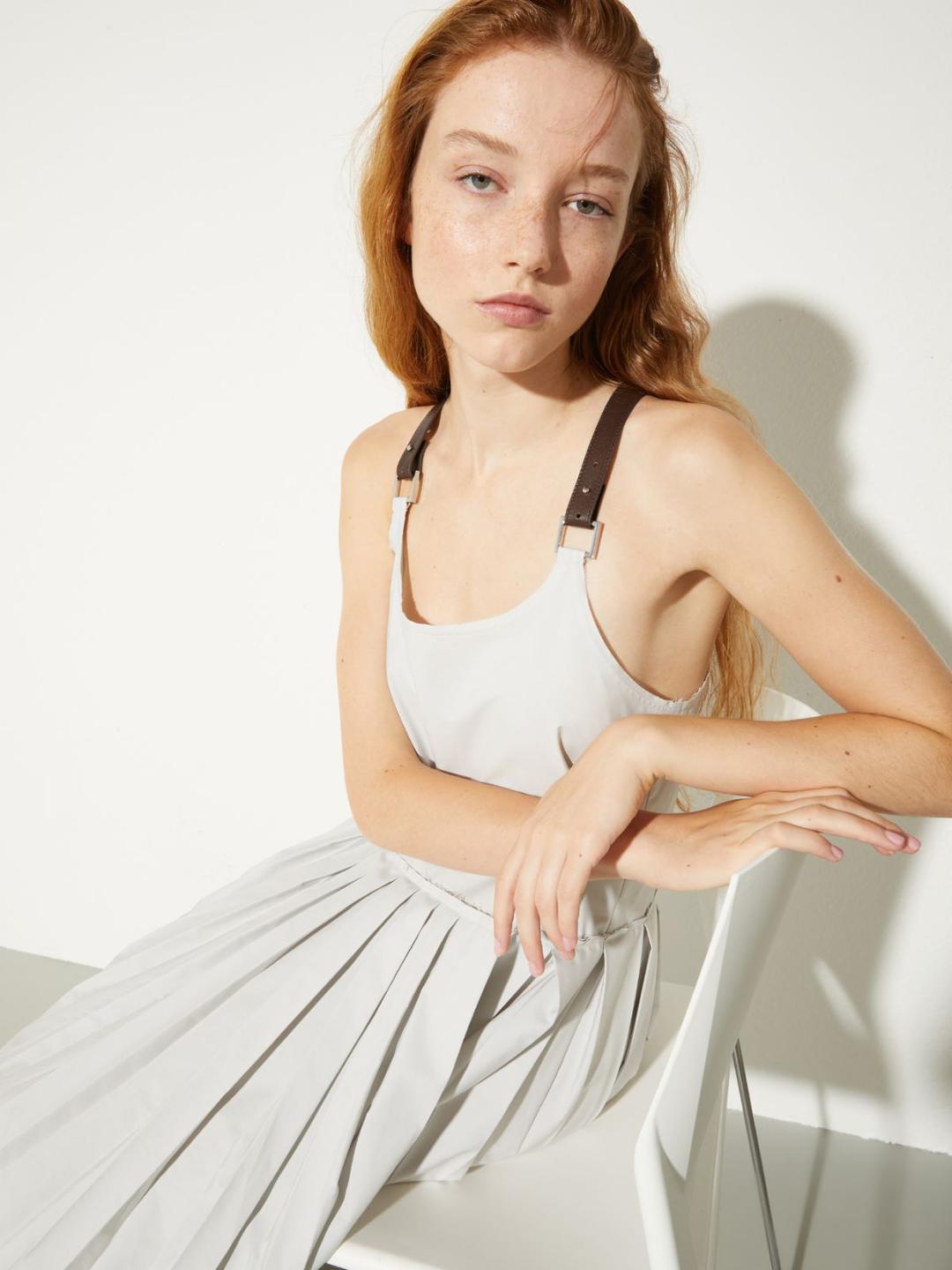 Abito in popeline con plissé | Max&Co Abito in popeline con plissé - vista alternativa - 3 | Max&Co