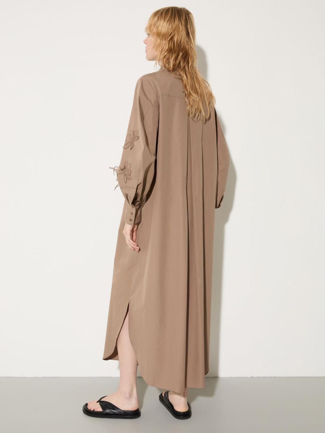 Chemisier in popeline con ricami | Max&Co Chemisier in popeline con ricami - vista alternativa - 0 | Max&Co