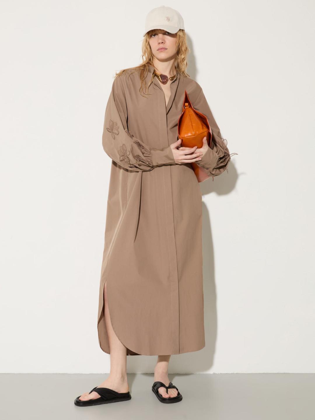 Chemisier in popeline con ricami | Max&Co Chemisier in popeline con ricami - vista alternativa - 0 | Max&Co