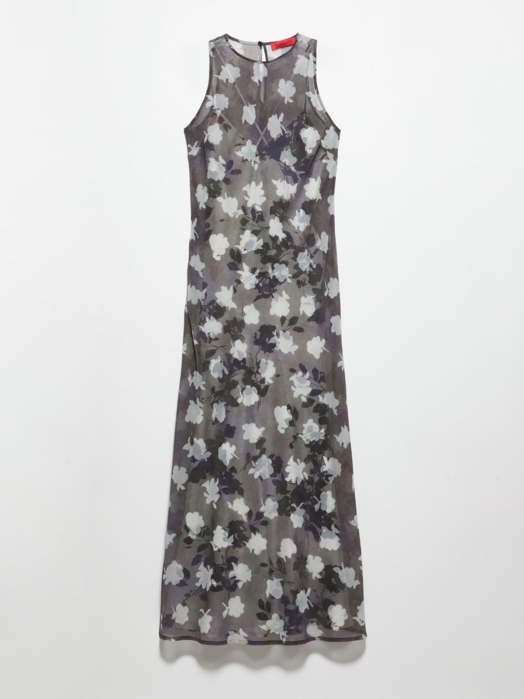 Shift dress 2-in-1 | Max&Co Shift dress 2-in-1 blu con fantasia floreale sovrapposta, composto da abito in georgette semi-trasparente e slip dress in twill. | Max&Co