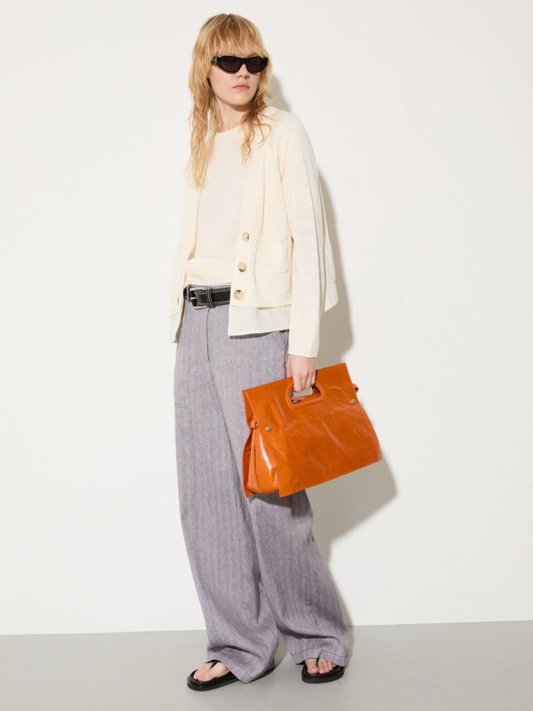 Cardigan in maglia e tela di lino | Max&Co Cardigan in maglia e tela di lino - vista alternativa - 9 | Max&Co