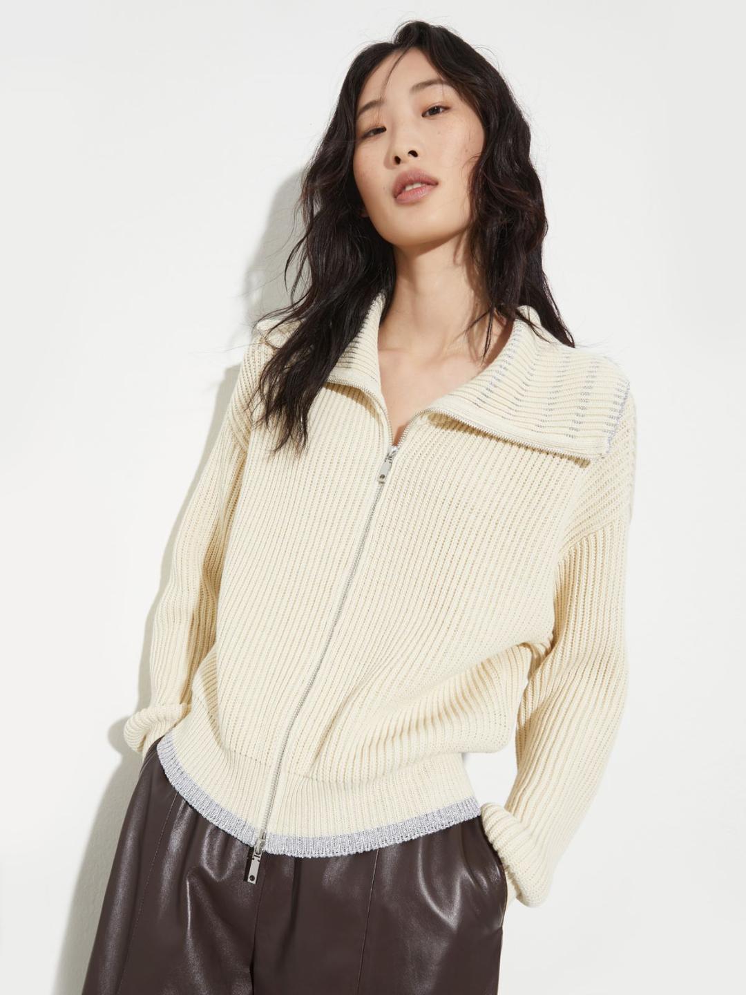 Blouson in maglia con righe lamé | Max&Co Blouson in maglia con righe lamé | Max&Co