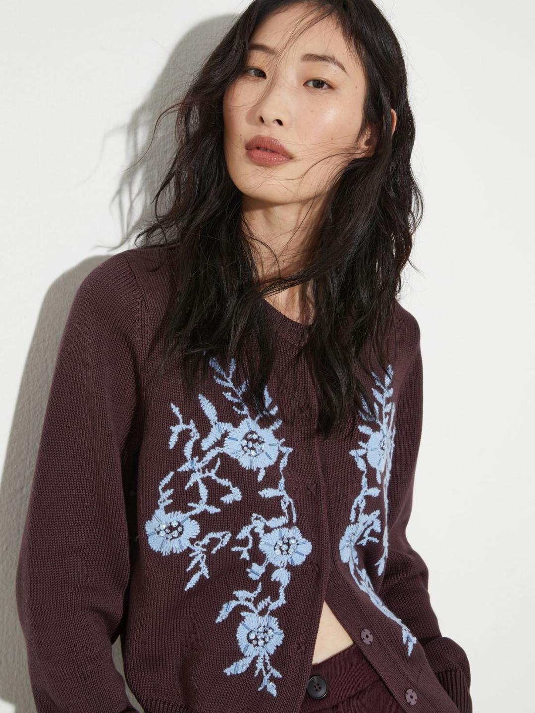 Cardigan con ricami floreali | Max&Co Cardigan con ricami floreali | Max&Co