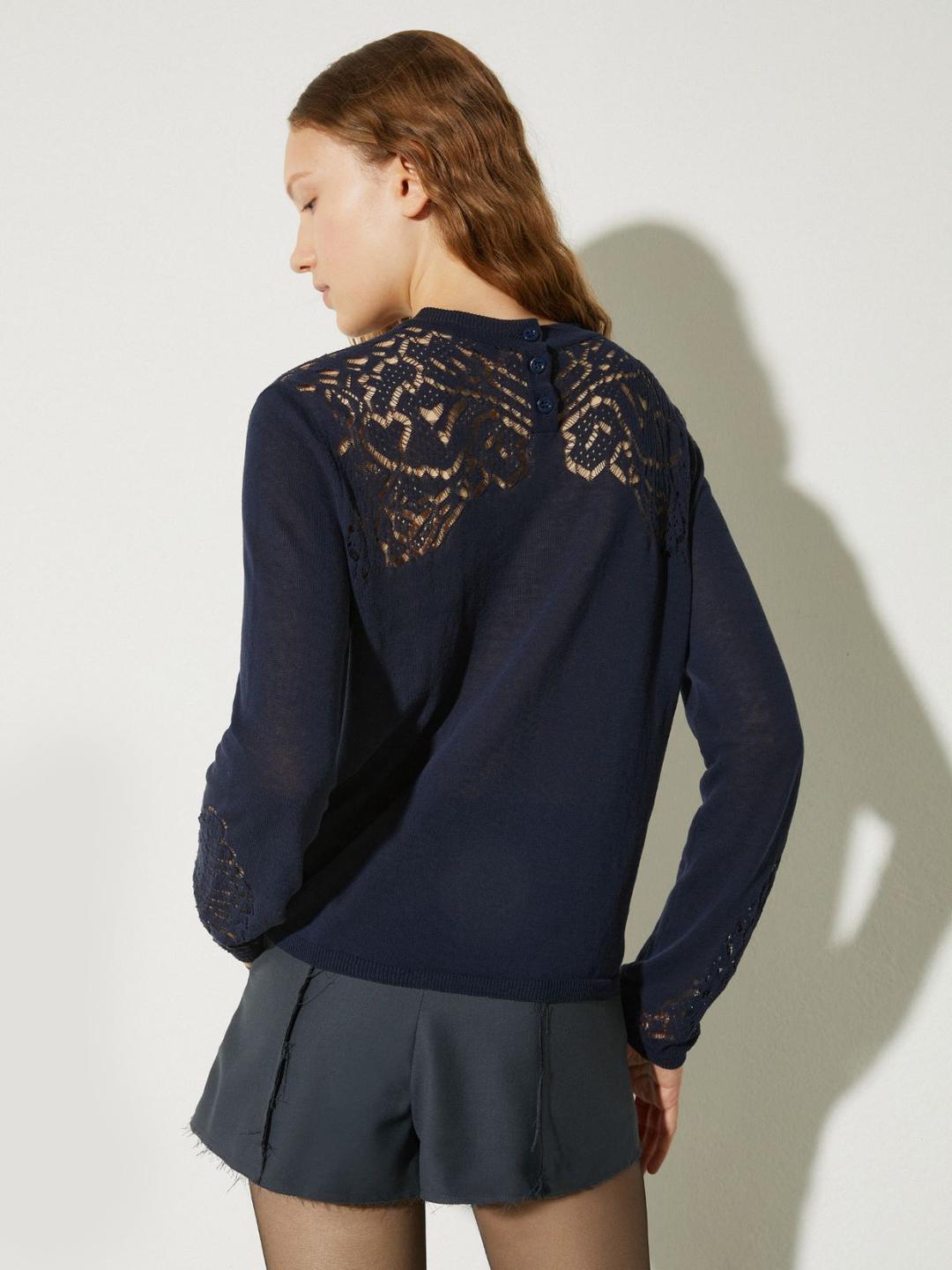 Maglia in cotone pointelle | Max&Co Maglia in cotone pointelle - vista alternativa - 2 | Max&Co