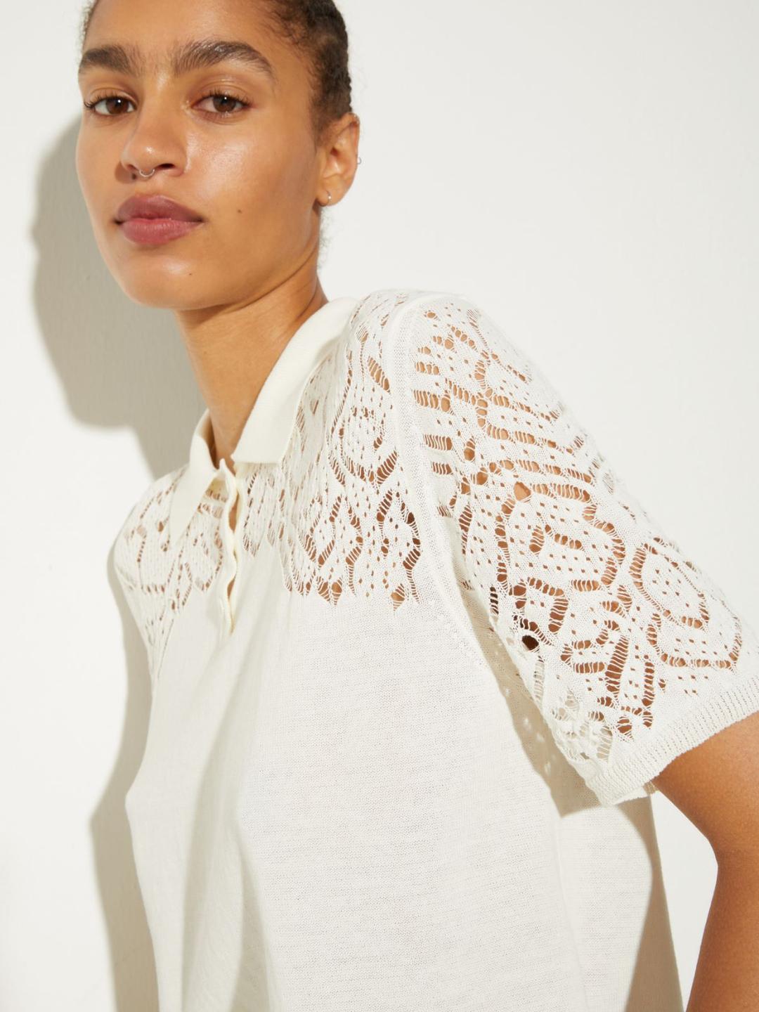 Polo in cotone pointelle | Max&Co Polo in cotone pointelle - vista alternativa - 5 | Max&Co