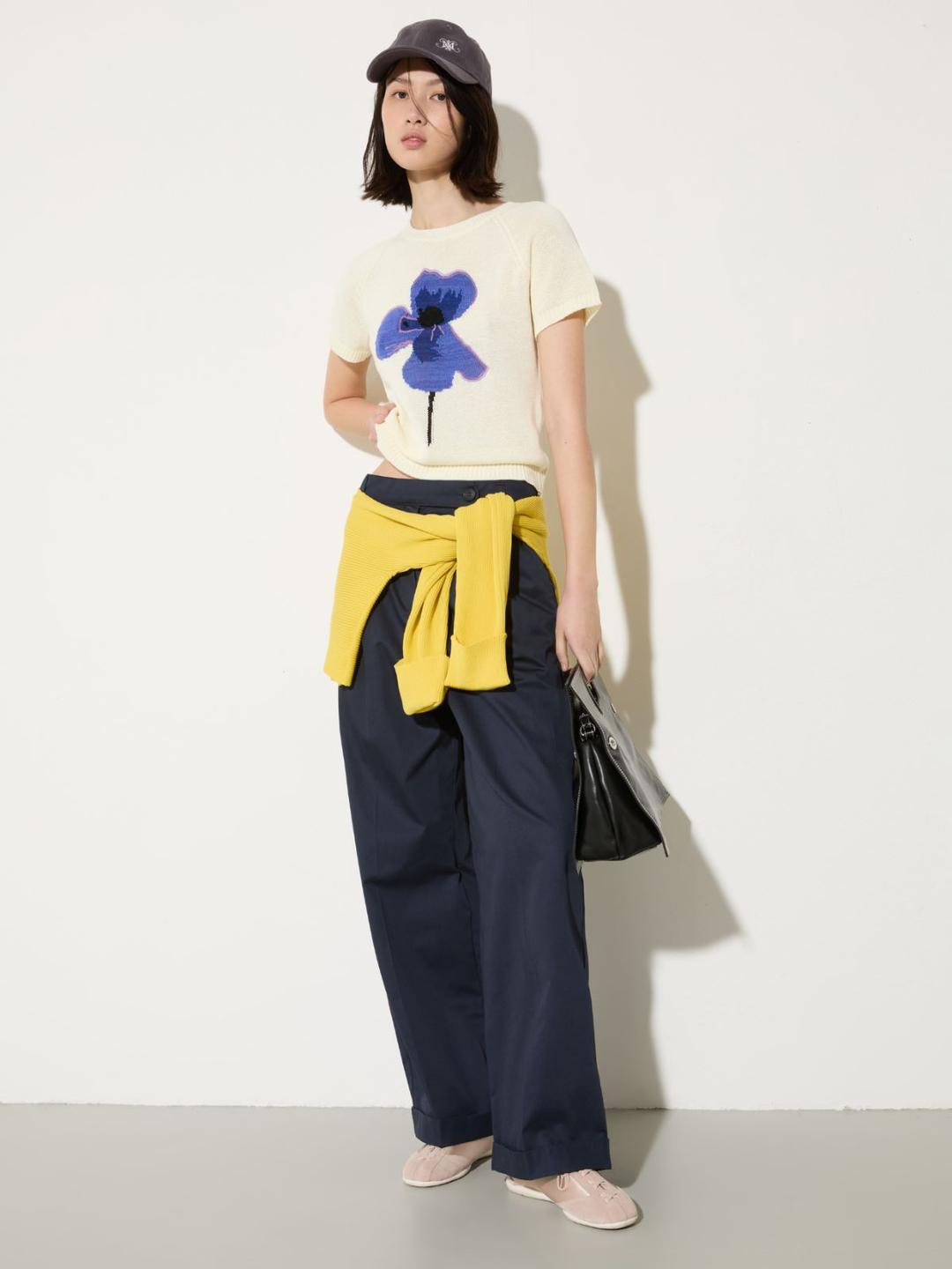 T-shirt tricot con ricamo | Max&Co T-shirt tricot con ricamo - vista alternativa - 35 | Max&Co