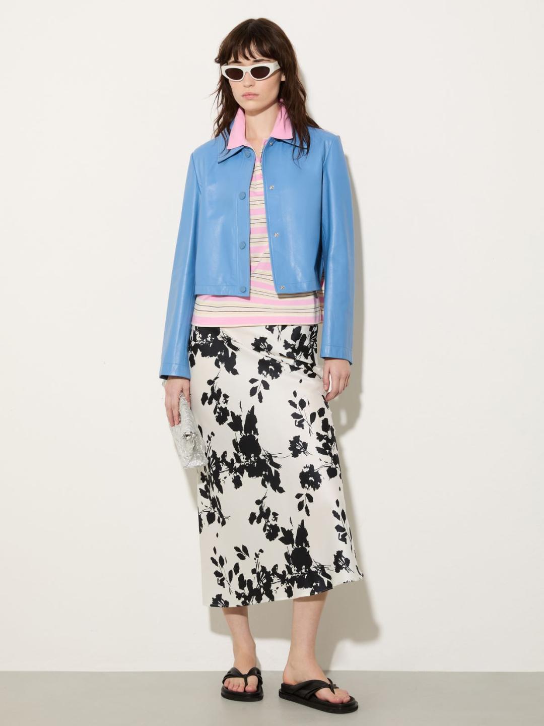 Giacca boxy in pelle glossy | Max&Co Giacca boxy in pelle glossy - vista alternativa - 0 | Max&Co