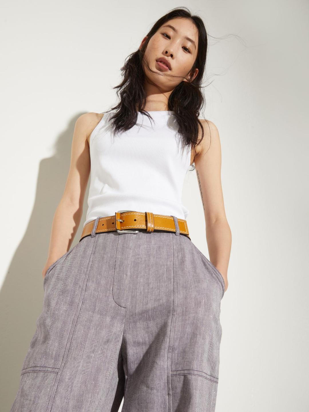 Cintura in pelle con impunture | Max&Co Cintura in pelle con impunture - vista alternativa - 11 | Max&Co