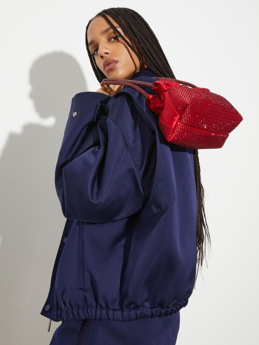 Party bag in raso con strass | Max&Co Party bag in raso con strass | Max&Co