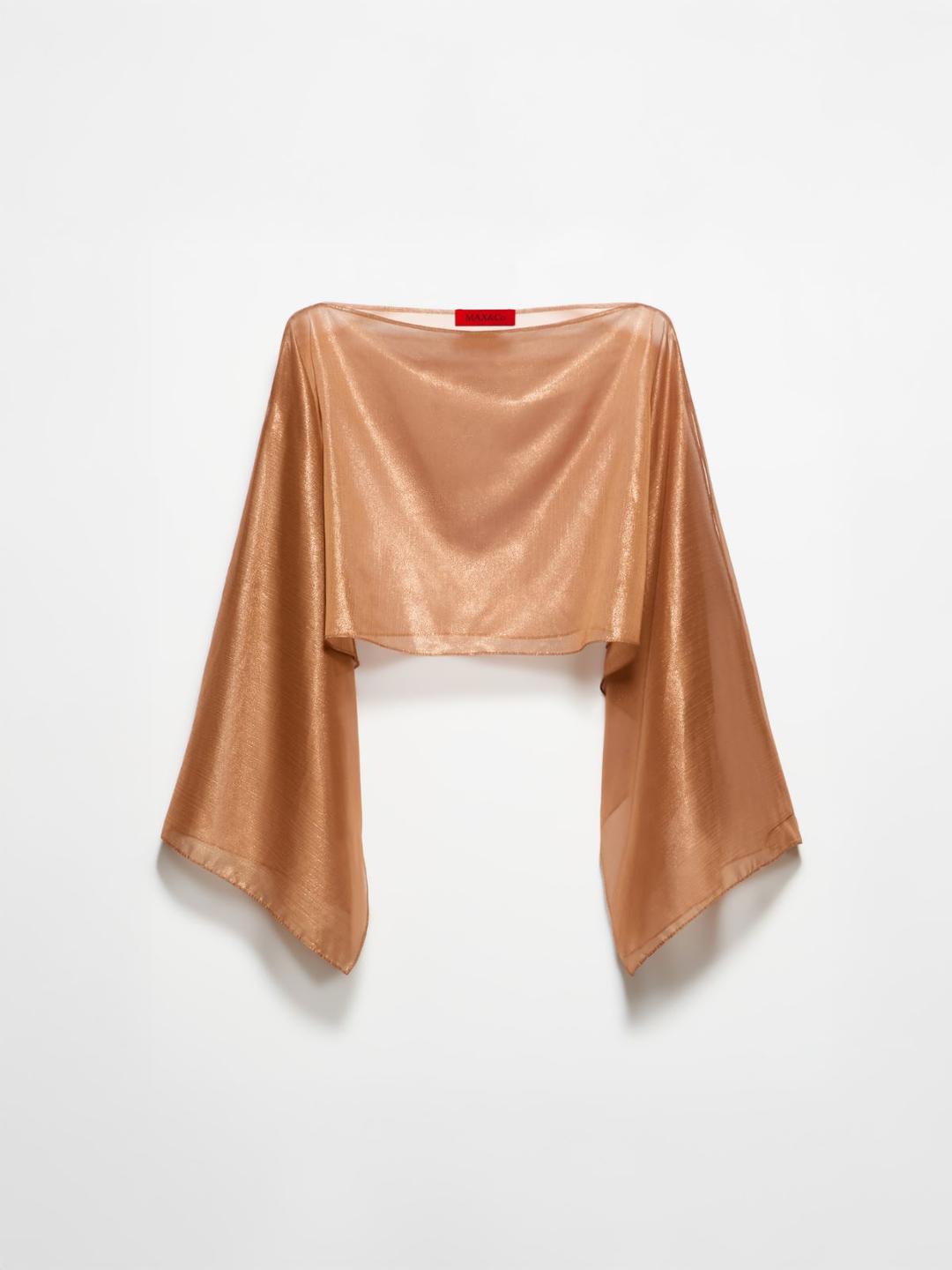 Coprispalle in crépon laminato | Max&Co Coprispalle in crépon laminato - vista alternativa - 5 | Max&Co