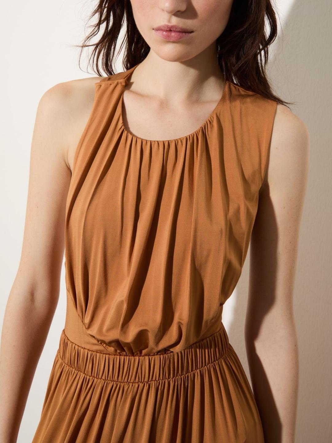 Abito lungo in jersey crêpe | Max&Co Abito lungo in jersey crêpe - vista alternativa - 1 | Max&Co