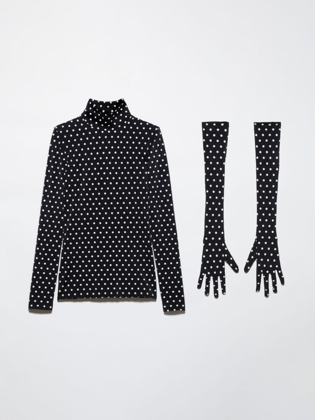 T-shirt a pois con maxi guanti | Max&Co T-shirt a pois con maxi guanti | Max&Co