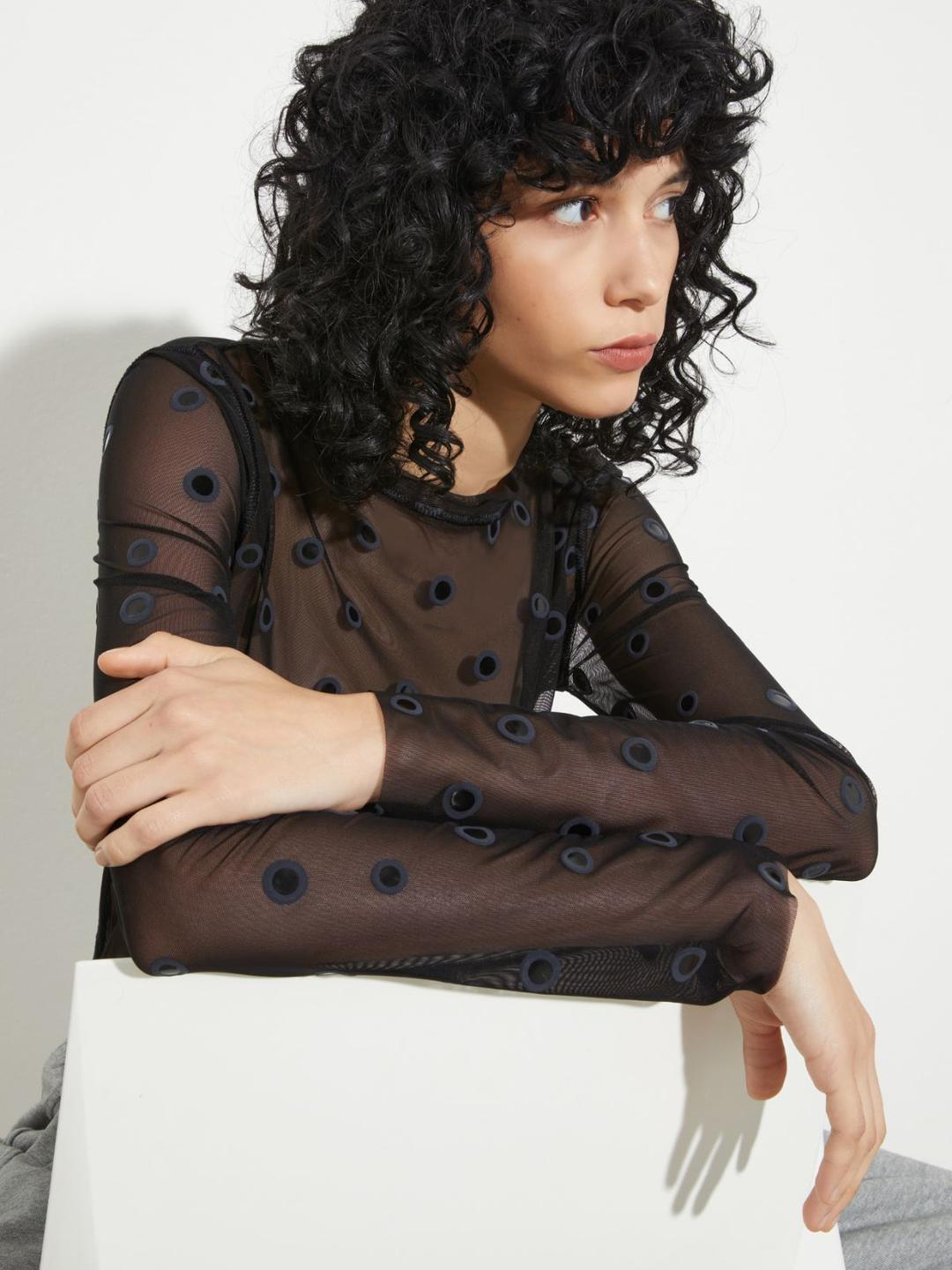 T-shirt in tulle a pois 3D | Max&Co T-shirt in tulle a pois 3D | Max&Co