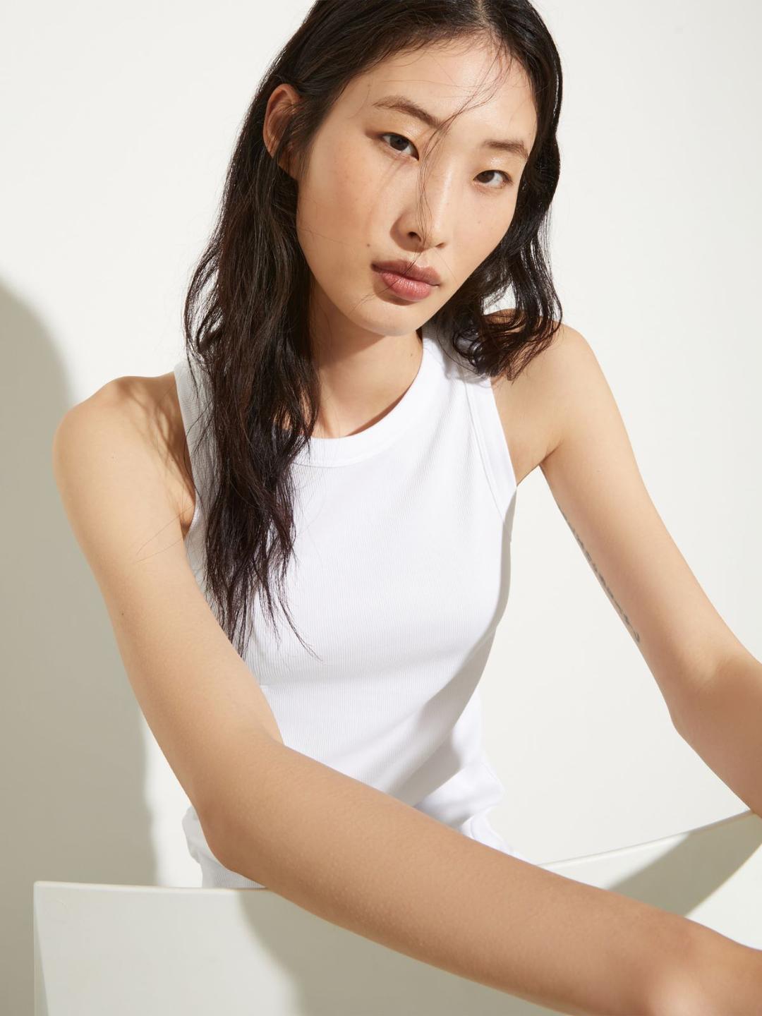 Canotta in cotone a costine | Max&Co Canotta in cotone a costine - vista alternativa - 39 | Max&Co