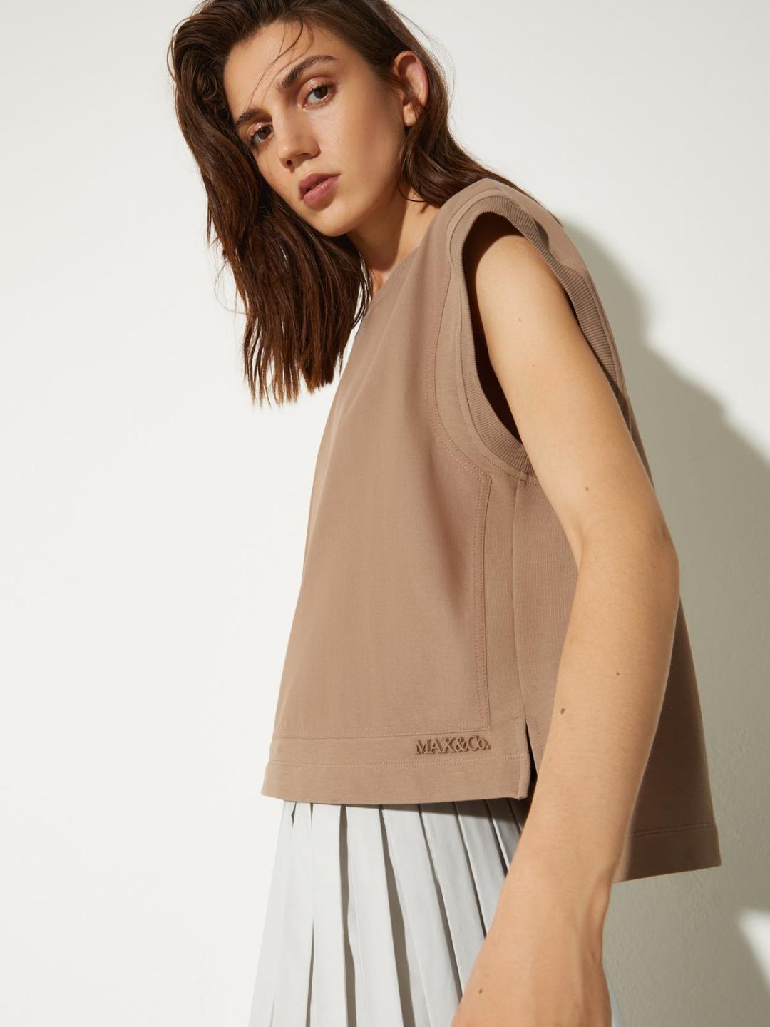 Gilet in felpa e popeline | Max&Co Gilet in felpa e popeline - vista alternativa - 4 | Max&Co