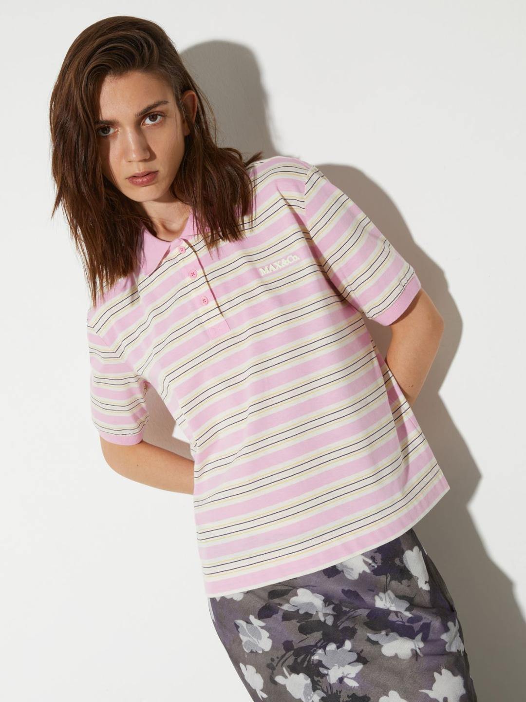 Polo in cotone a righe | Max&Co Polo in cotone a righe - vista alternativa - 10 | Max&Co