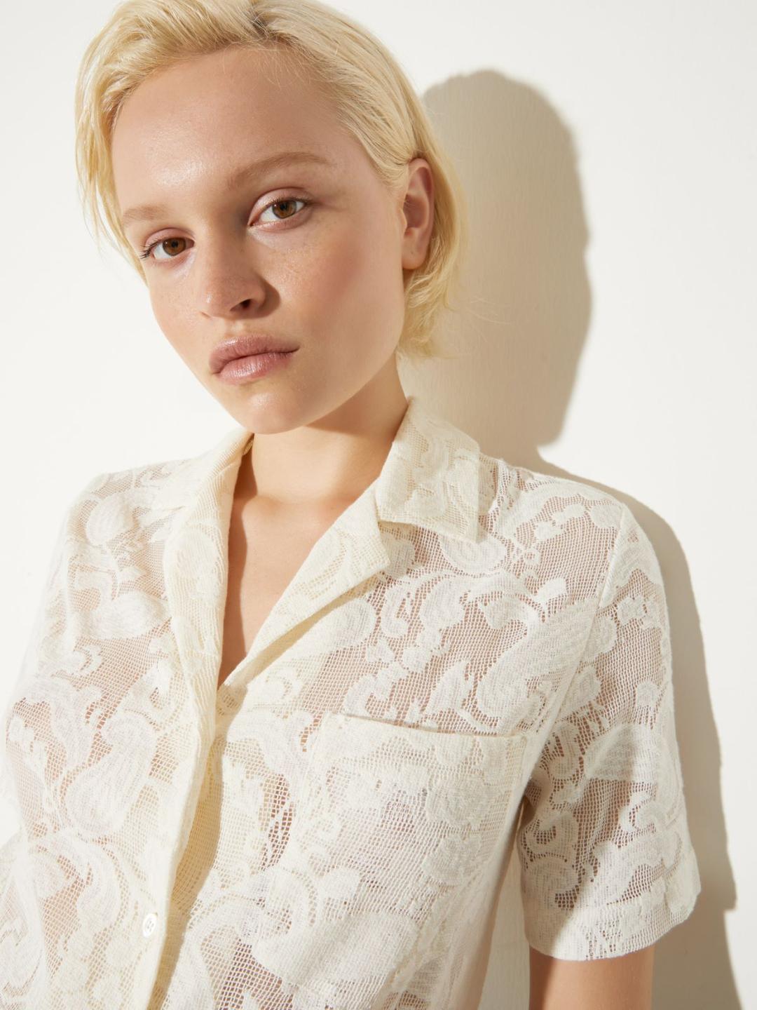 Camicia in jersey pizzo | Max&Co Camicia in jersey pizzo - vista alternativa - 4 | Max&Co