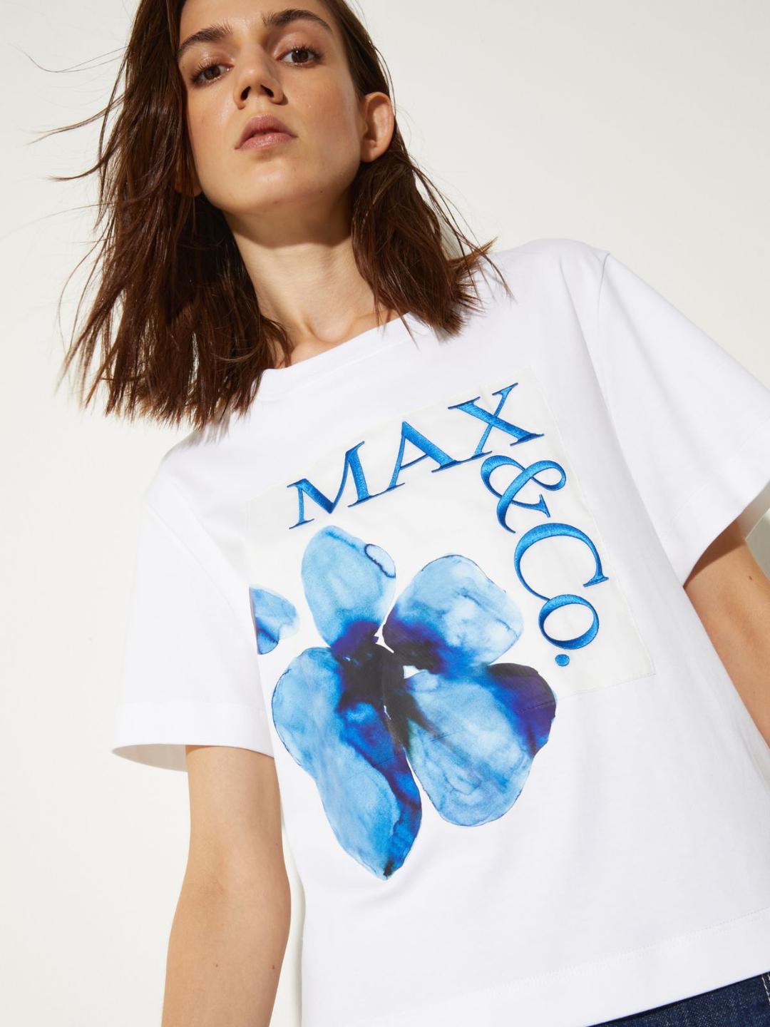 Logo T-shirt con stampa e ricamo | Max&Co Logo T-shirt con stampa e ricamo - vista alternativa - 17 | Max&Co