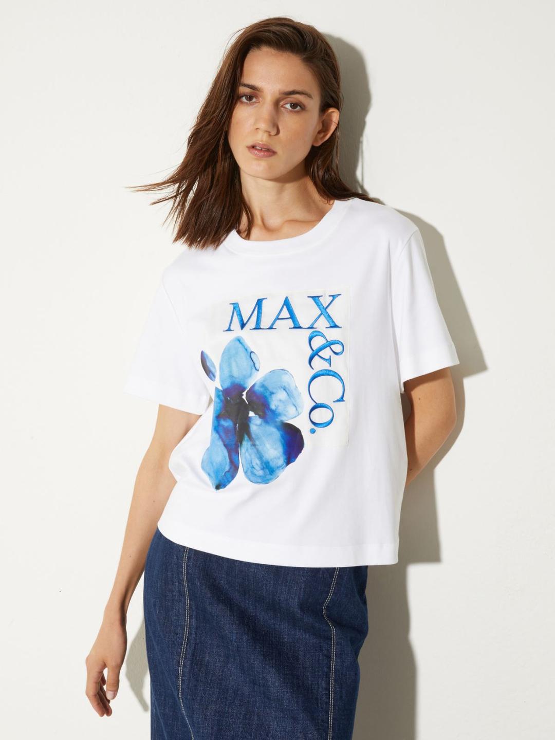 Logo T-shirt con stampa e ricamo | Max&Co Logo T-shirt con stampa e ricamo - vista alternativa - 17 | Max&Co