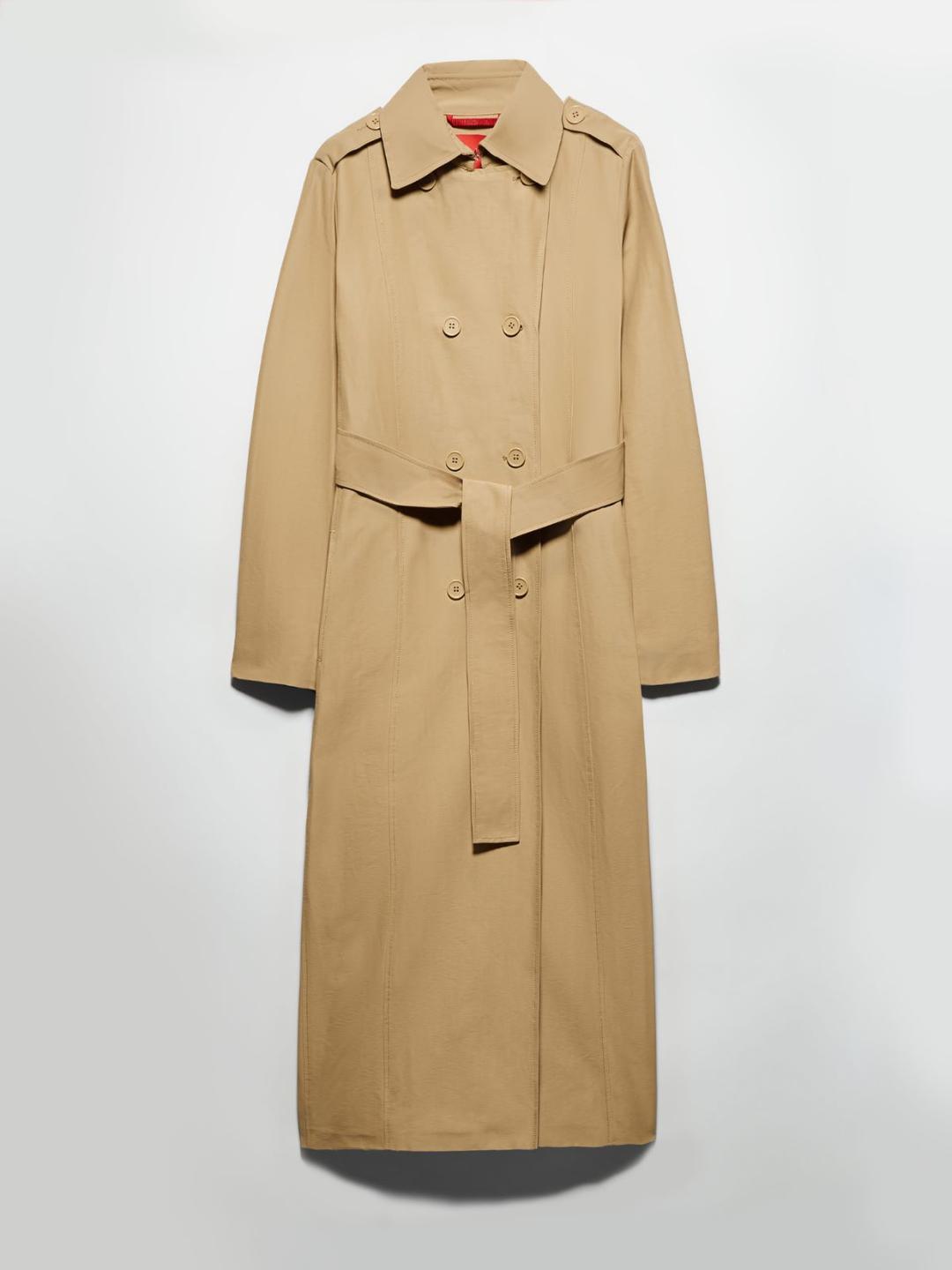 Trench midi in ottoman | Max&Co Trench midi in ottoman color cammello, taglio a doppiopetto con cintura coordinata e colletto a revers. | Max&Co