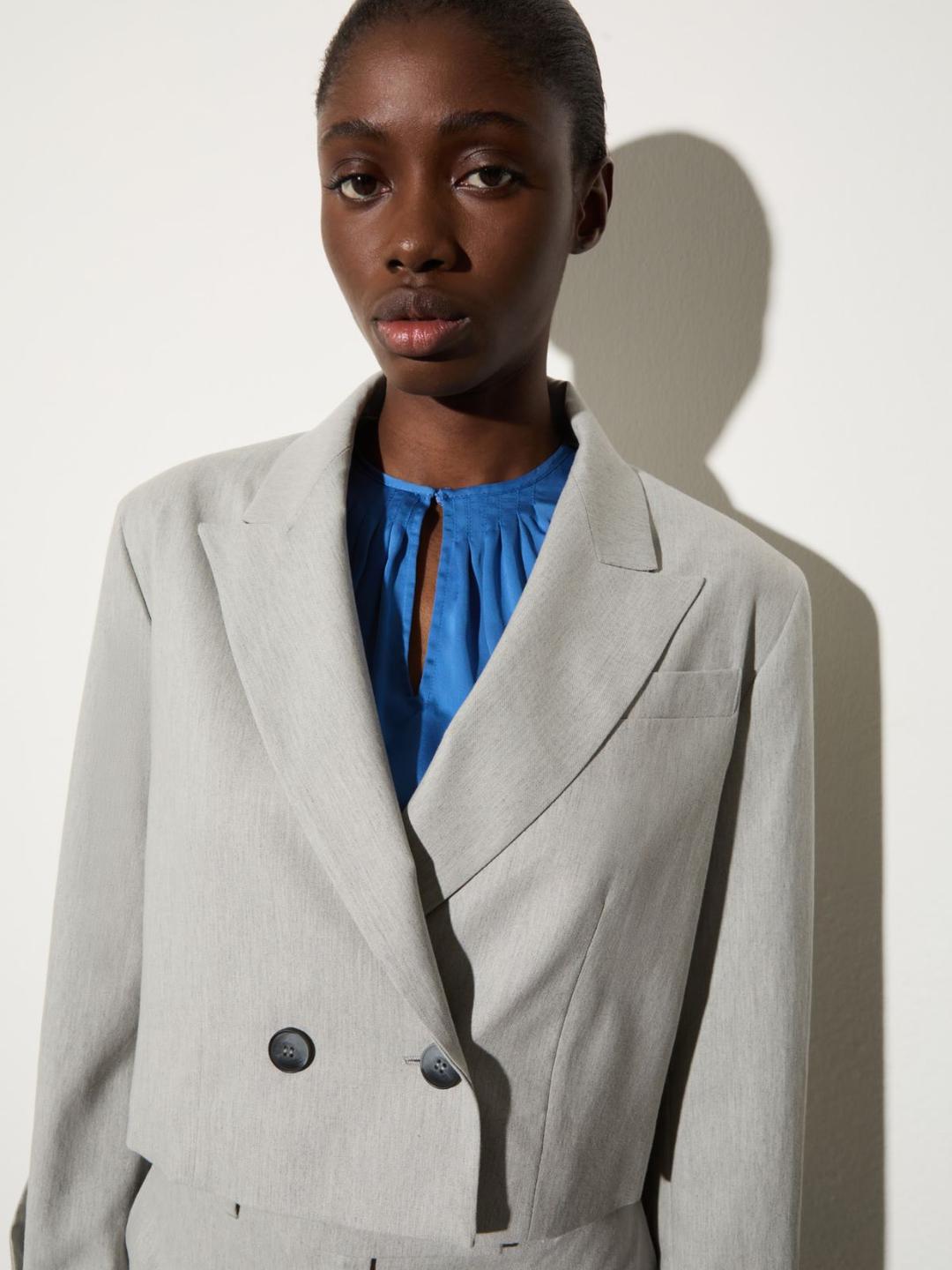 Cropped blazer in gabardine | Max&Co Cropped blazer in gabardine - vista alternativa - 21 | Max&Co