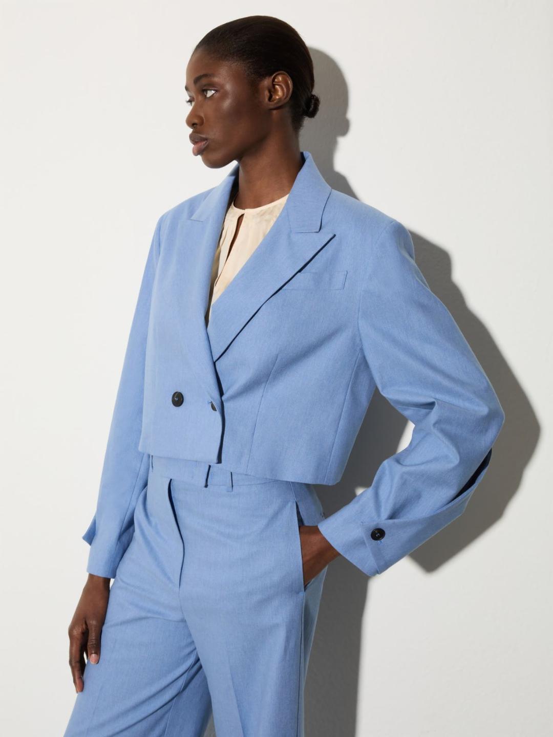 Cropped blazer in gabardine | Max&Co Cropped blazer in gabardine - vista alternativa - 18 | Max&Co