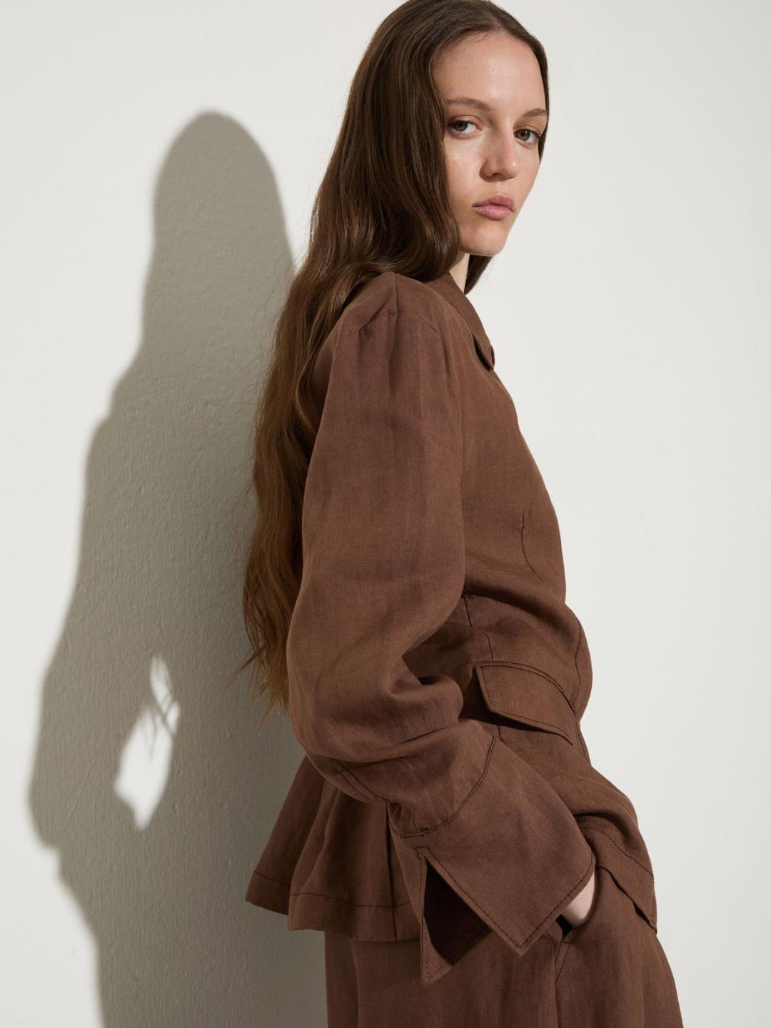 Blazer slim in puro lino | Max&Co Blazer slim in puro lino - vista alternativa - 7 | Max&Co