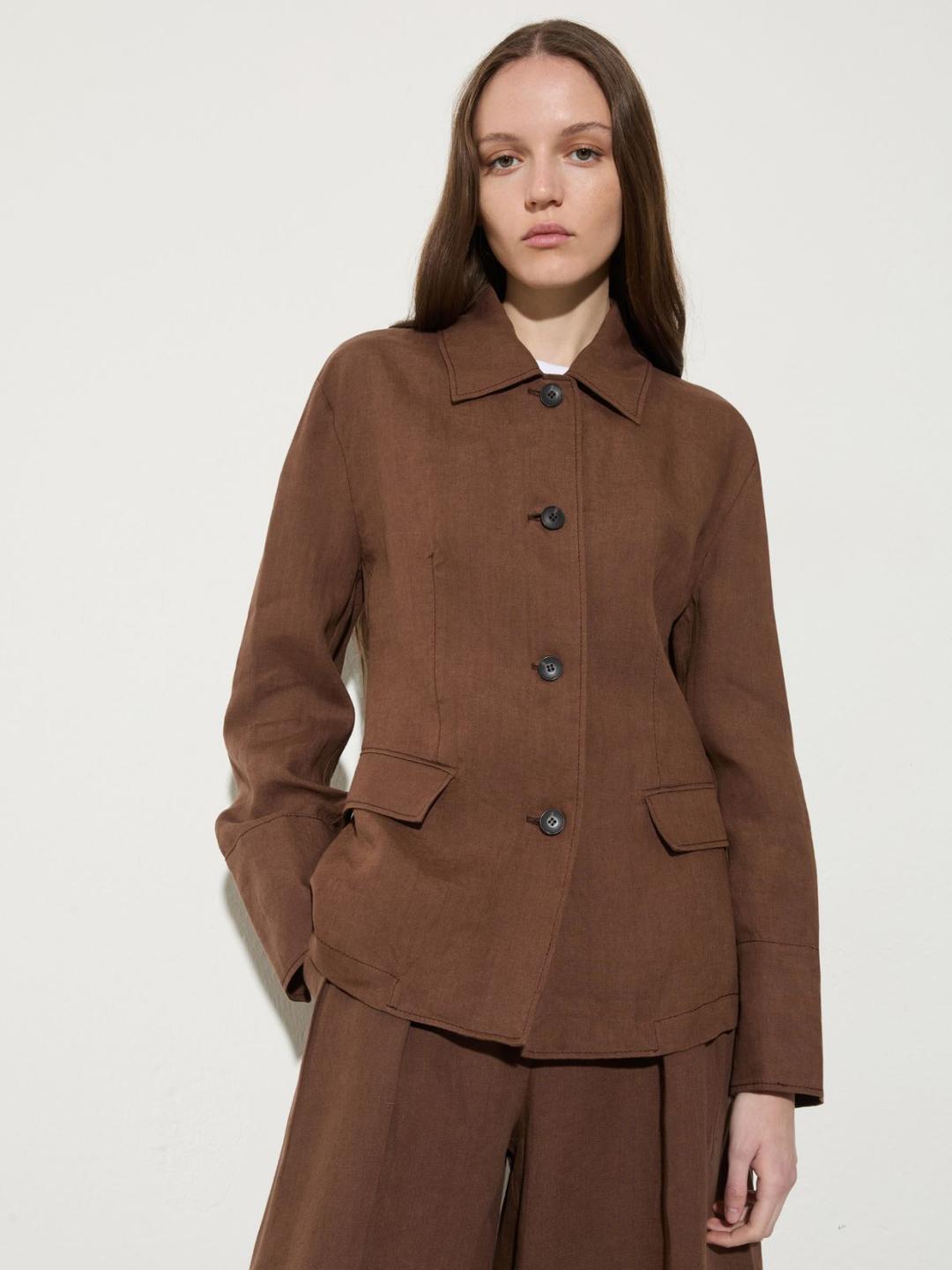 Blazer slim in puro lino | Max&Co Blazer slim in puro lino - vista alternativa - 7 | Max&Co