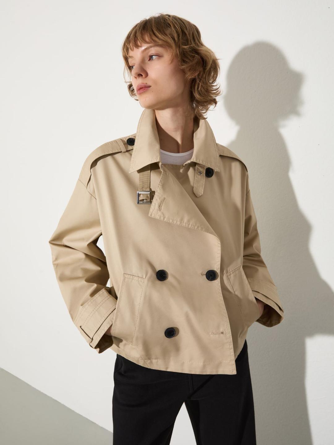 Cropped trench in gabardine | Max&Co Cropped trench in gabardine - vista alternativa - 13 | Max&Co