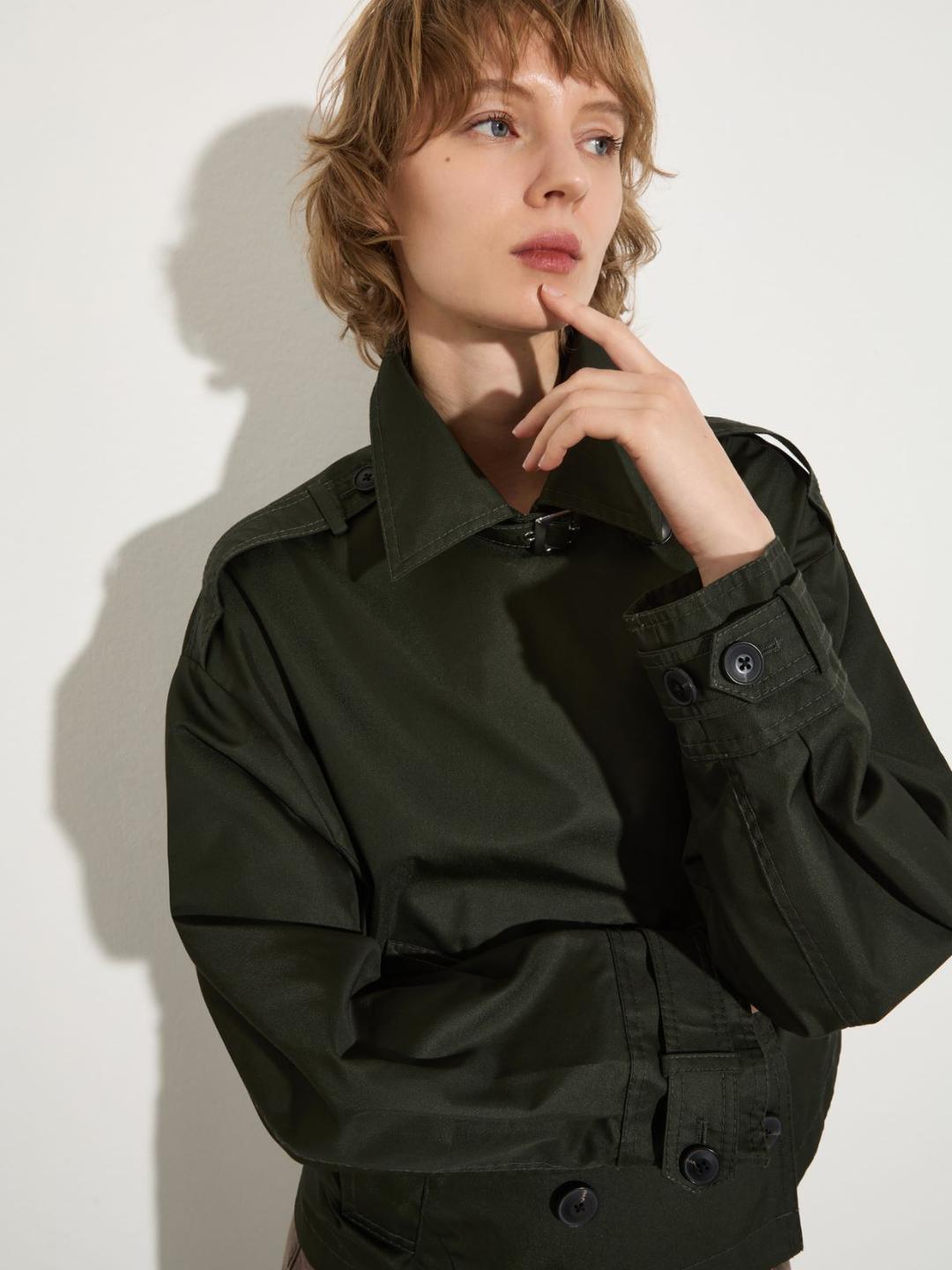 Cropped trench in gabardine | Max&Co Cropped trench in gabardine - vista alternativa - 27 | Max&Co