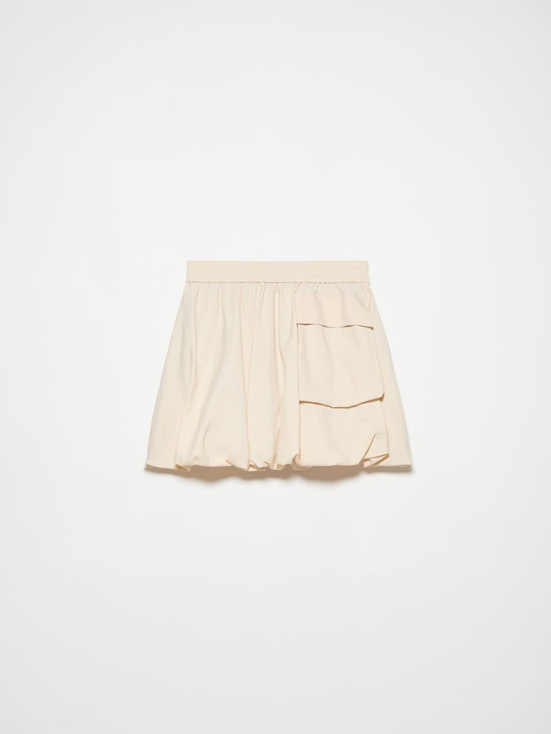 Minigonna balloon in nylon fluido | Max&Co Minigonna balloon in nylon fluido color latte con tasca utility e vita elasticizzata. | Max&Co