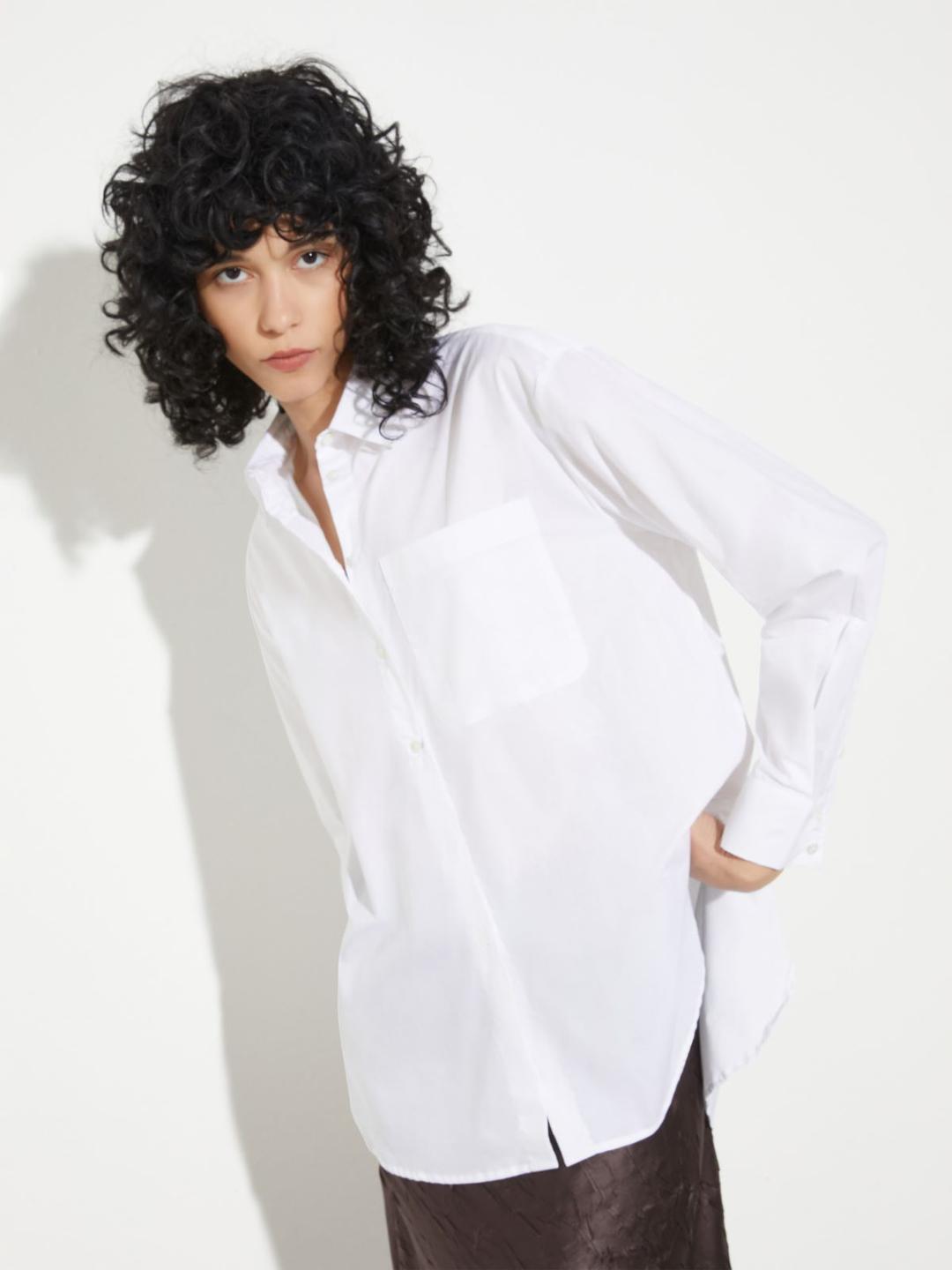 Camicia ampia in popeline | Max&Co Camicia ampia in popeline - vista alternativa - 1 | Max&Co