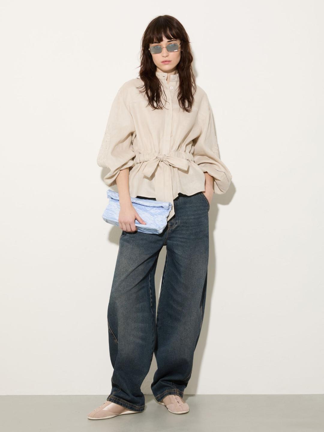 Camicia in lino con ricami | Max&Co Camicia in lino con ricami - vista alternativa - 2 | Max&Co