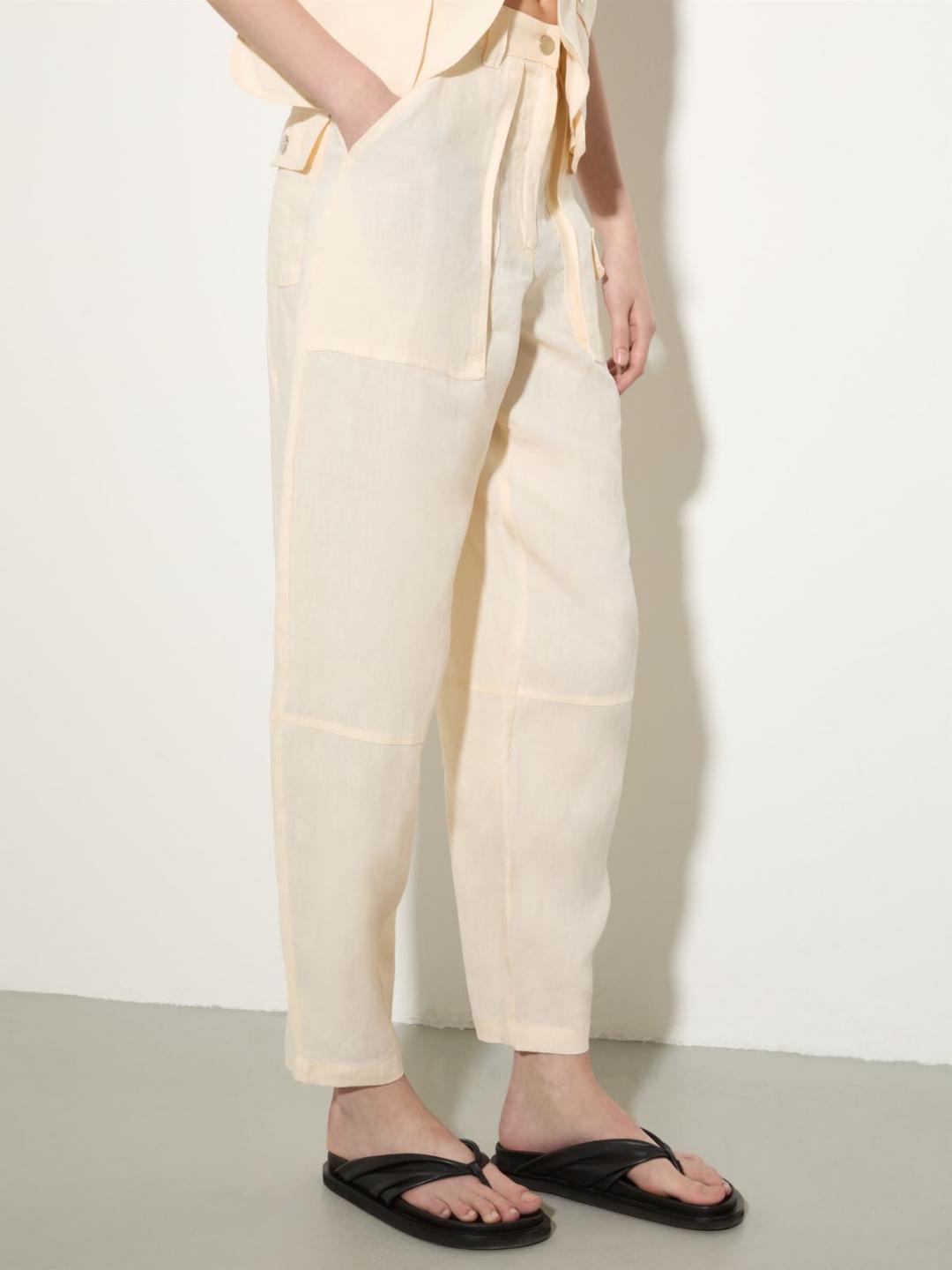 Pantaloni barrel in puro lino | Max&Co Pantaloni barrel in puro lino - vista alternativa - 5 | Max&Co
