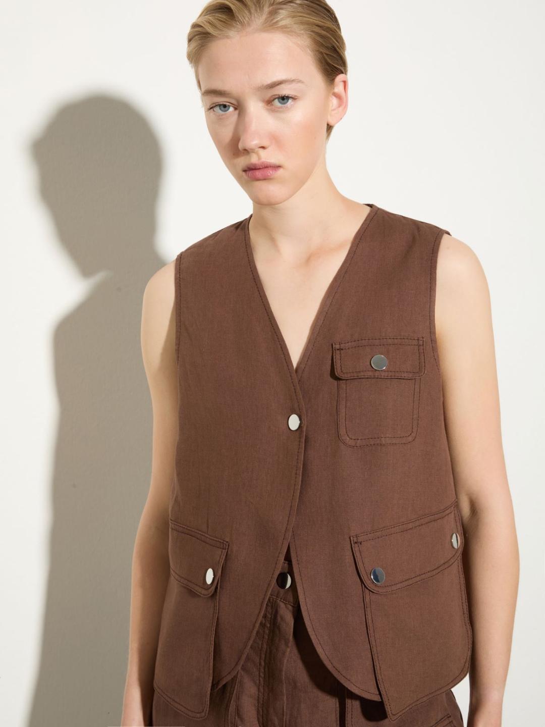 Gilet in puro lino | Max&Co Gilet in puro lino - vista alternativa - 6 | Max&Co