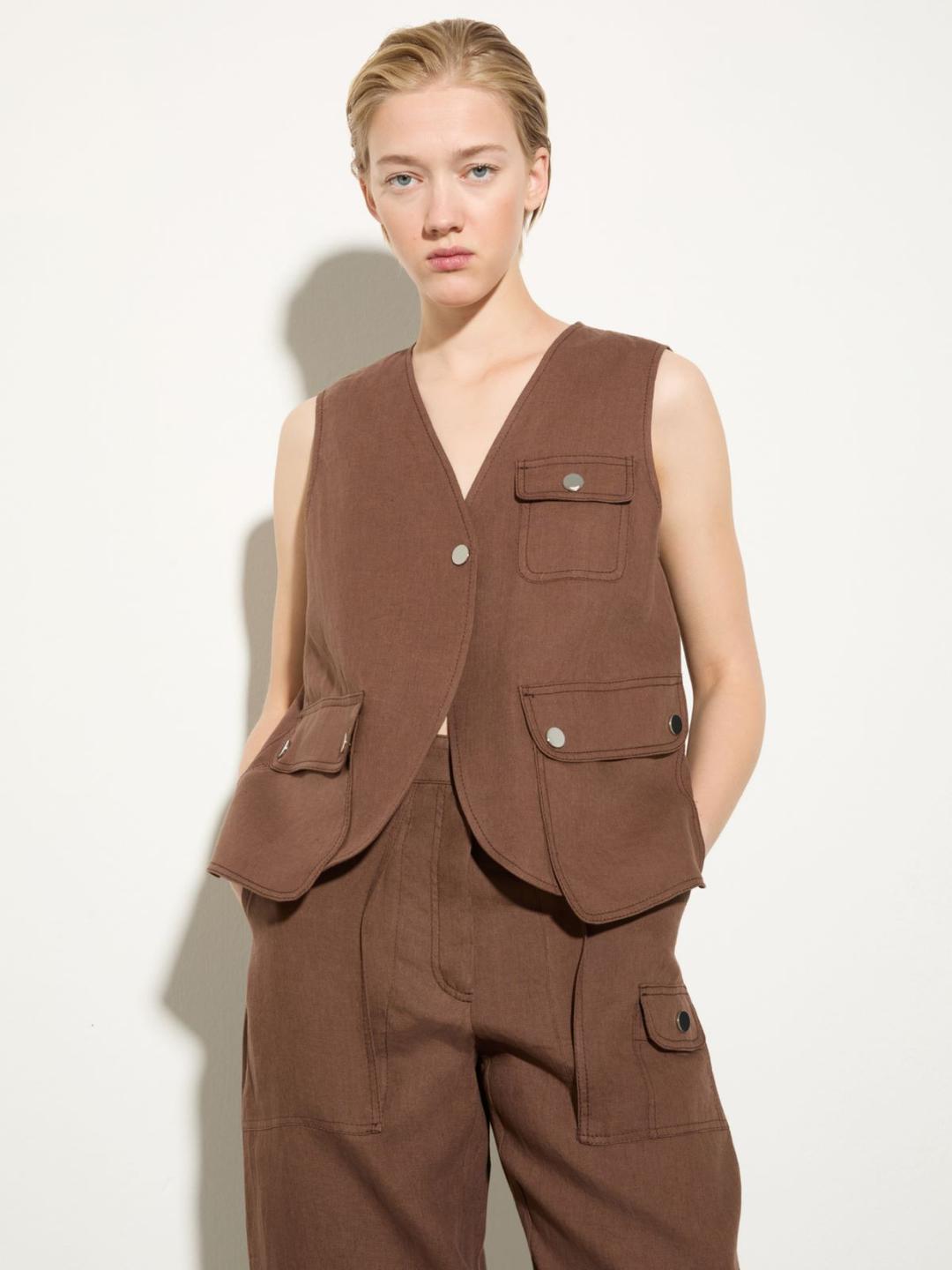 Gilet in puro lino | Max&Co Gilet in puro lino - vista alternativa - 6 | Max&Co