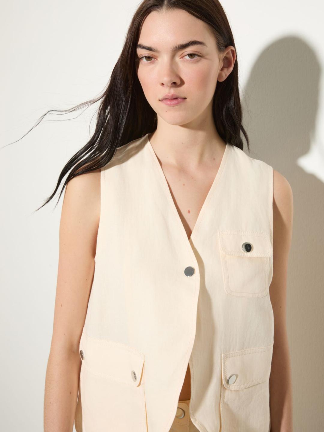Gilet in puro lino | Max&Co Gilet in puro lino - vista alternativa - 2 | Max&Co