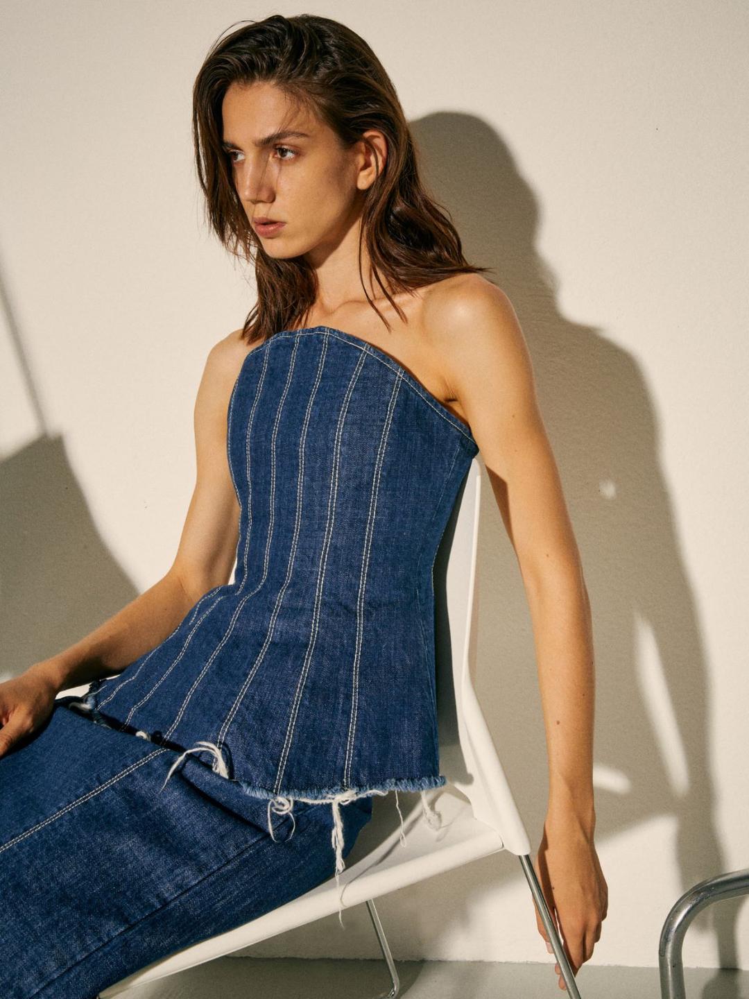 Bustier in denim Sami Miró &Co.llaboration | Max&Co Bustier in denim Sami Miró &Co.llaboration - vista alternativa - 18 | Max&Co