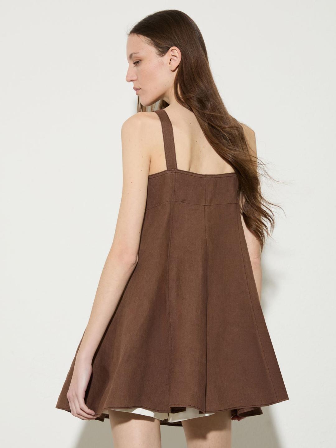Top fit & flare in puro lino | Max&Co Top fit & flare in puro lino - vista alternativa - 2 | Max&Co