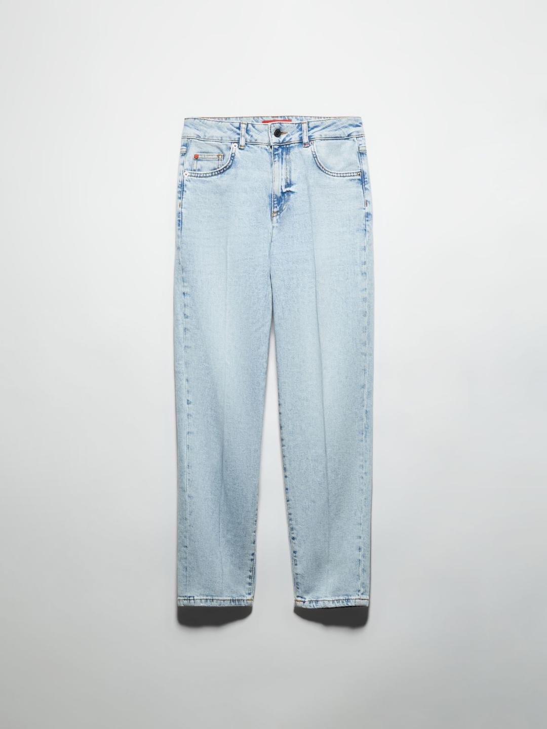 Jeans délavé | Max&Co Jeans délavé blu elettrico a taglio morbido con lavaggio chiaro effetto vintage e piega stirata. | Max&Co