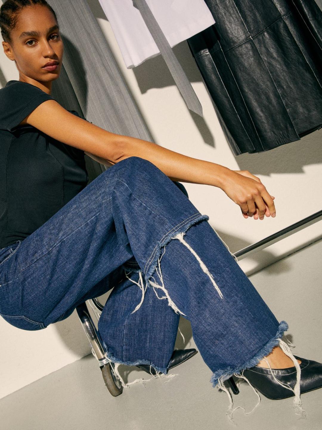 Jeans sfrangiati Sami Miró &Co.llaboration | Max&Co Jeans sfrangiati Sami Miró &Co.llaboration - vista alternativa - 1 | Max&Co