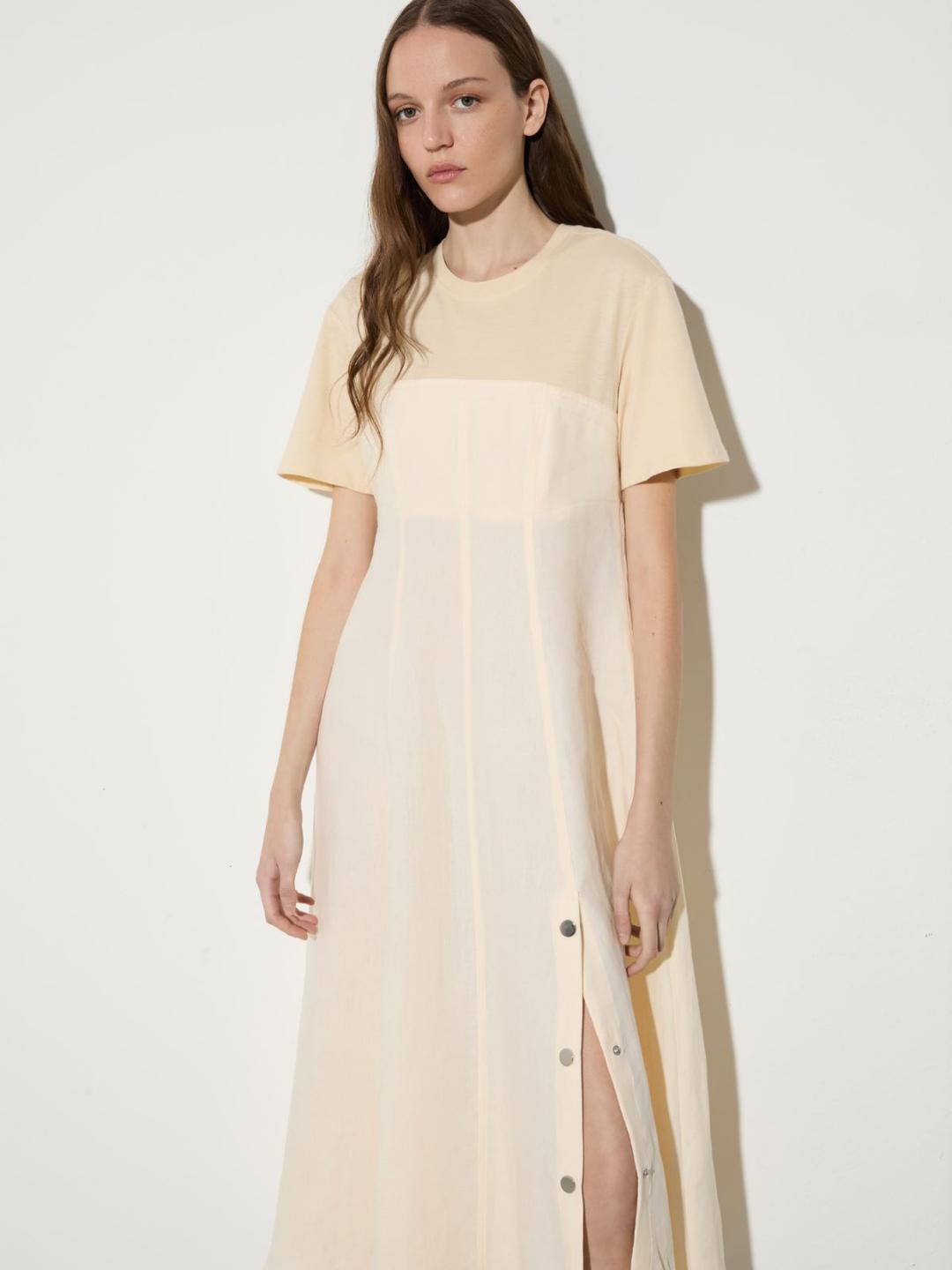 Abito midi in lino e jersey | Max&Co Abito midi in lino e jersey - vista alternativa - 10 | Max&Co