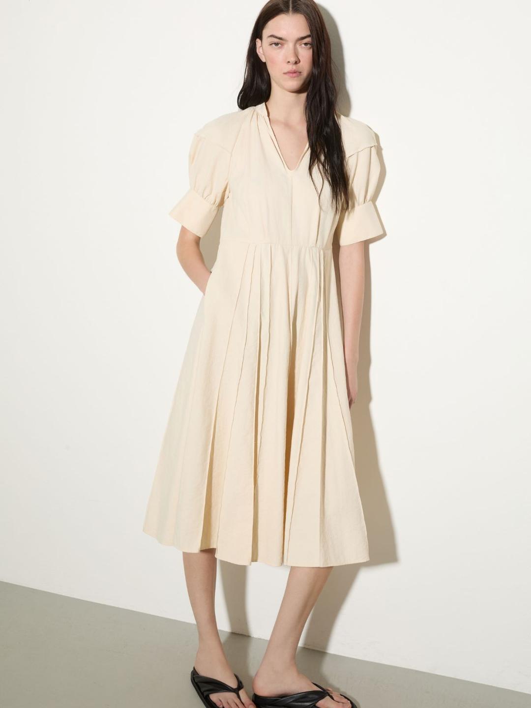Abito fit & flare in nylon fluido | Max&Co Abito fit & flare in nylon fluido - vista alternativa - 19 | Max&Co